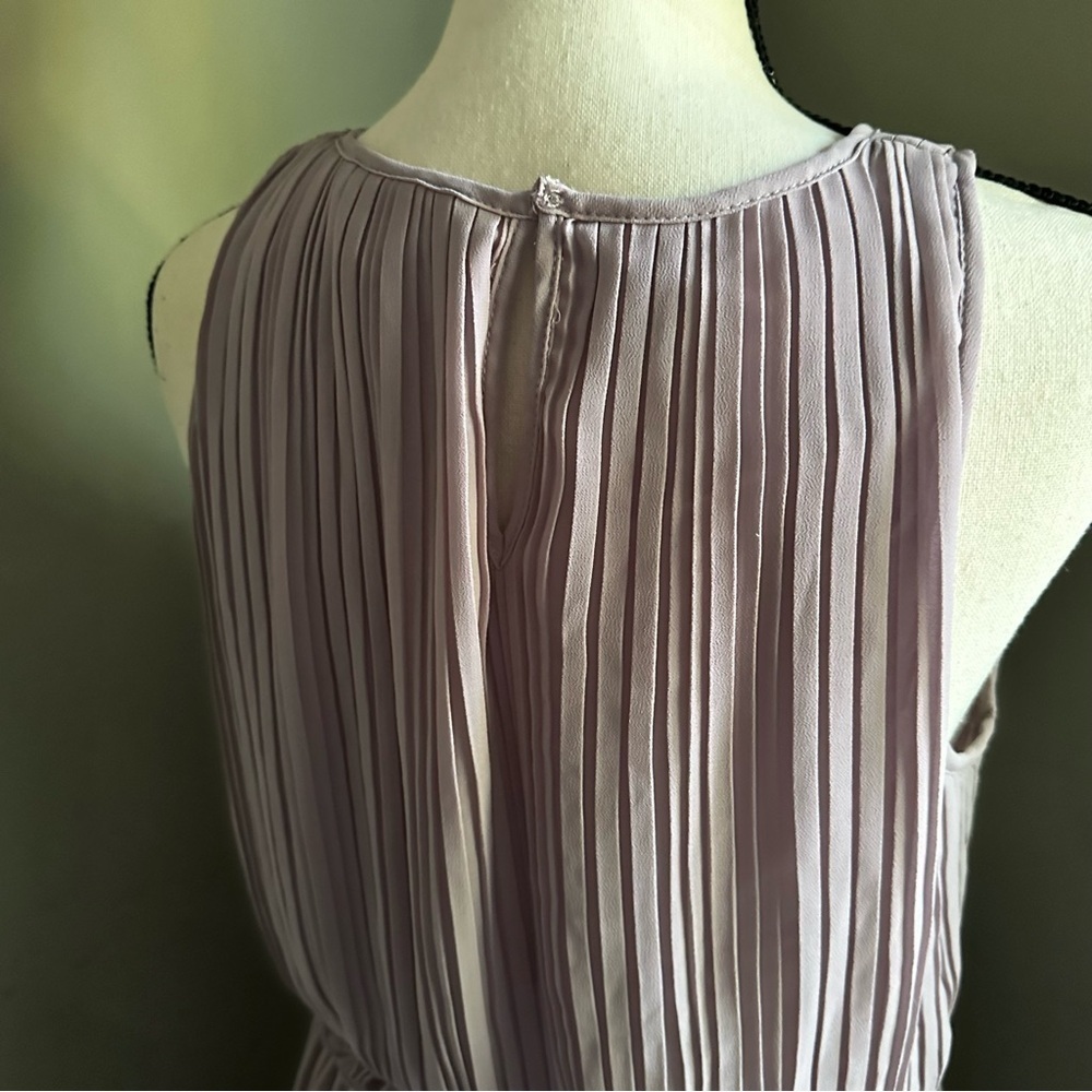 H&M | Pleated Chiffon Dress Dusky Purple | size 6 - Picture 7 of 16